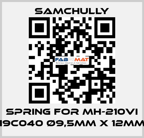 spring for MH-210VI 19C040 Ø9,5mm x 12mm Samchully