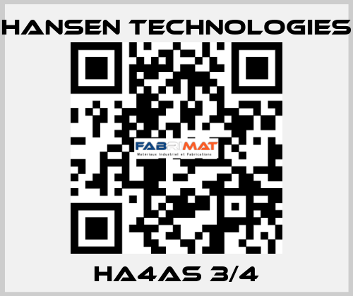 HA4AS 3/4 HANSEN TECHNOLOGIES