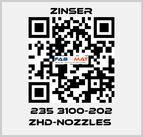 235 3100-202 ZHD-nozzles  Zinser