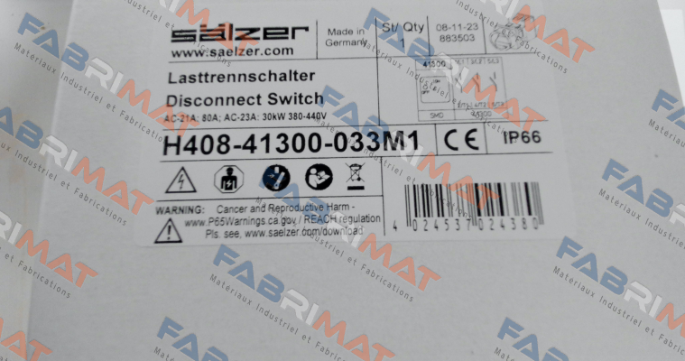 H408-41300-033M1 Salzer