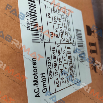 ACA 132 MB 6/PHE (Design: IM B3) AC Motoren