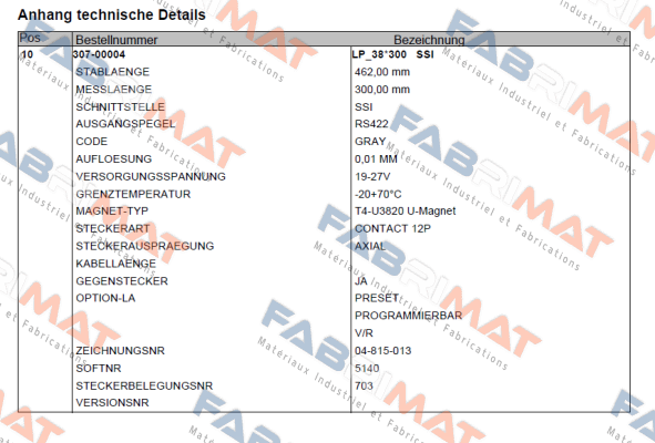 307-00004 TR Electronic