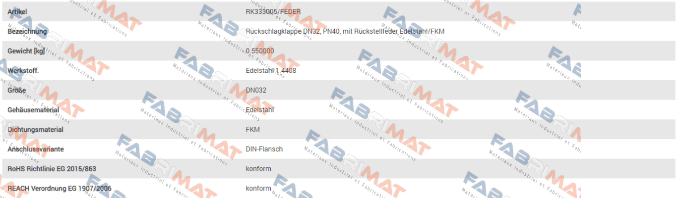 RK333005/FEDER End Armaturen