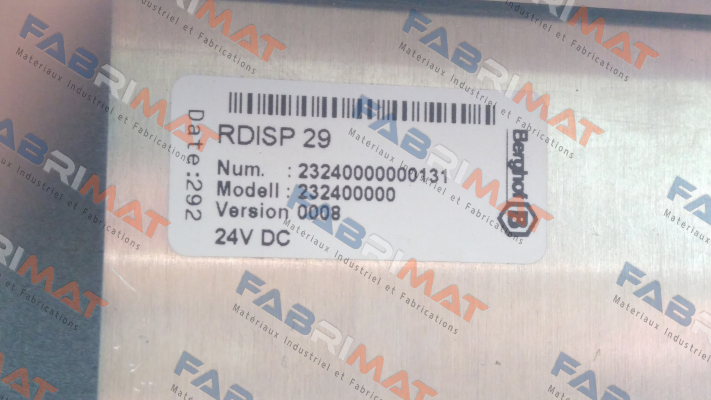 RDISP29/240*60 obsolete, no replacement  Berghof