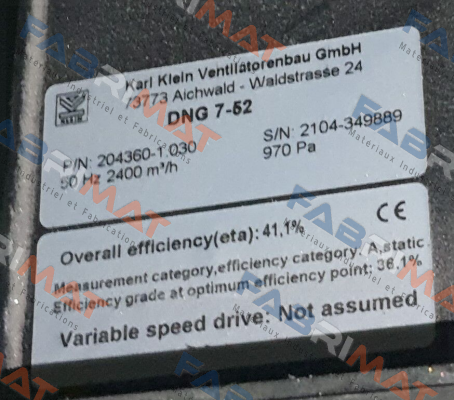 DNG 7-52 / 204360-1.030 Karl Klein