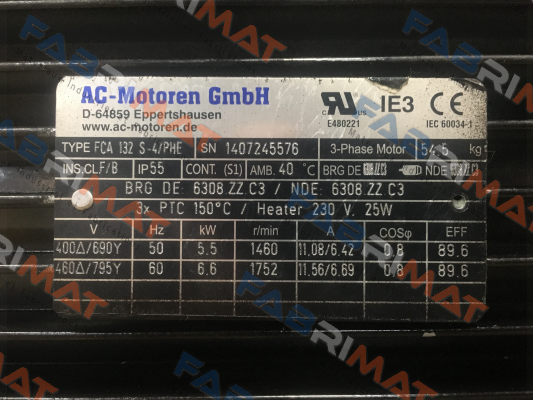 FCA 132 S-4 / PHE B5 UL AC Motoren