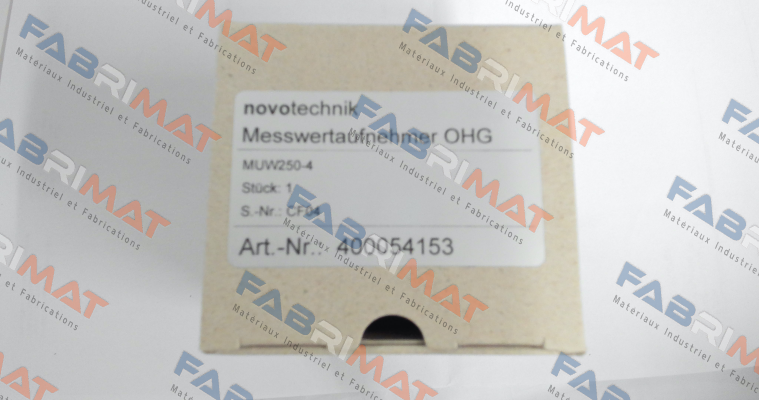 P/N: 400054153 Type: MUW-250-4 Novotechnik