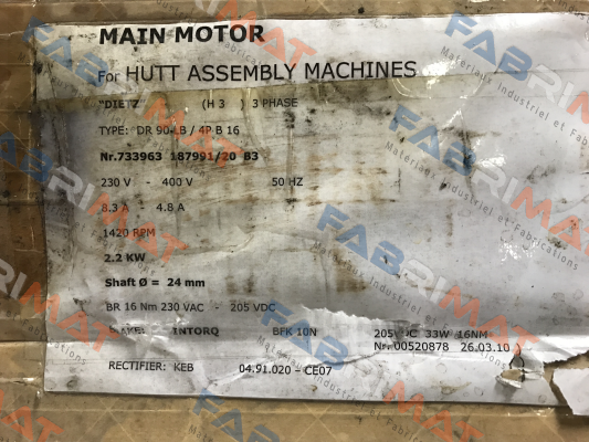 733963 187991/20 B3 oem  Dietz-Motoren