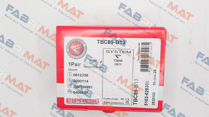 p/n: 5103-028300, Type: TBC89-B13 Elpress