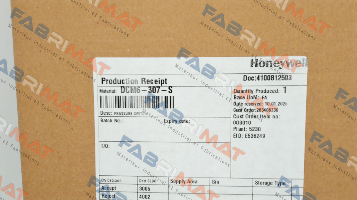 DCM6-307-S FEMA