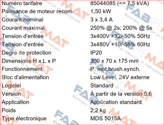 MDS5015A Stober
