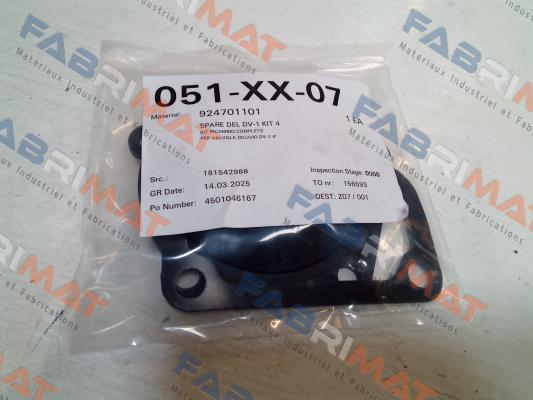 J999 / KIT FOR VALVE DV-1 4'' Grinnell