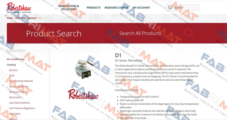 D1 series Robertshaw