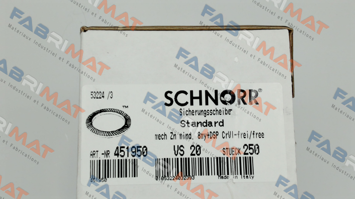 451 950 (pack x250) Schnorr