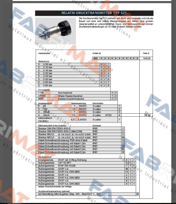 Typ 525 (0 ... 0.05 -0.6 bar)  Huba Control