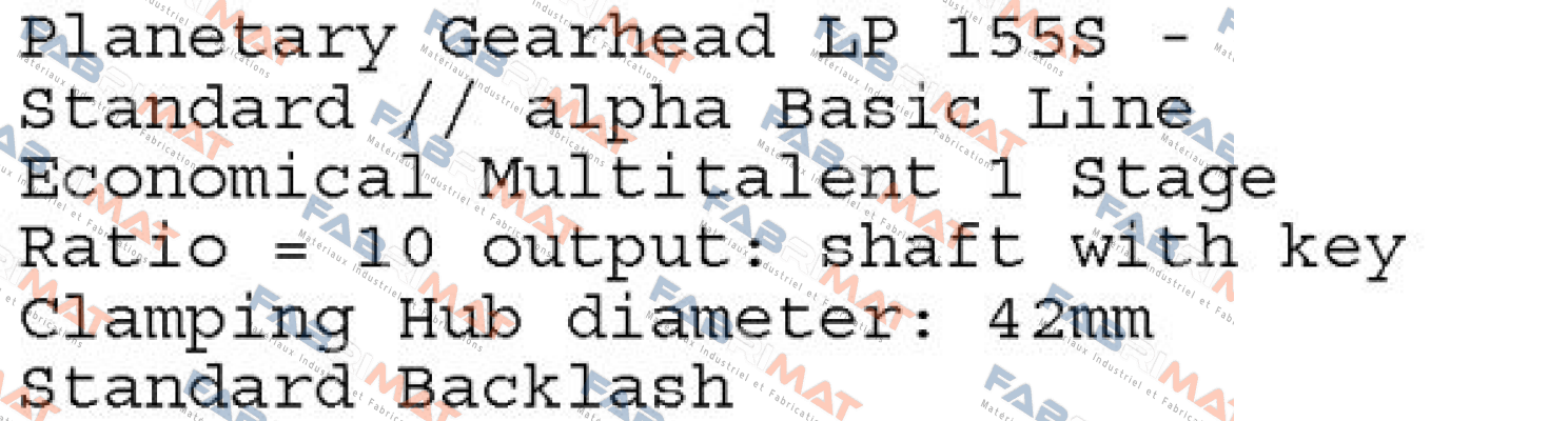 LP 155S-MF1-10-1L1-3S  Wittenstein