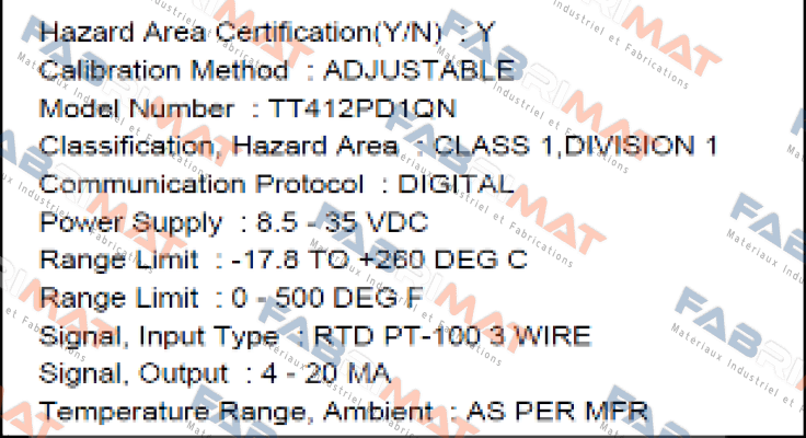 TT412PD1QN  Minco