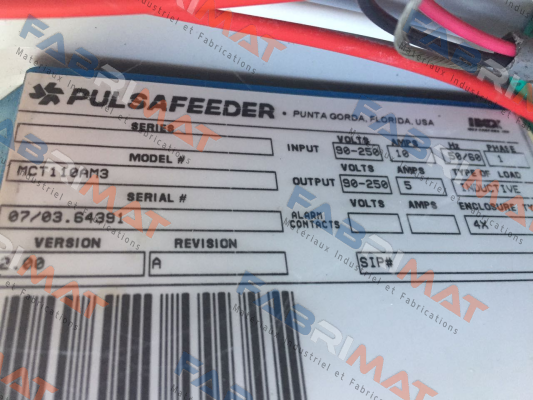 MCT110AM3 obsolete,alternative MVS1XF-CZXXX  Pulsafeeder