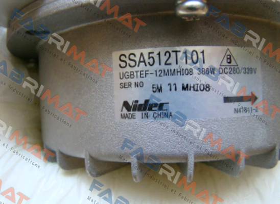 Cover for  SSA512T101  Nidec