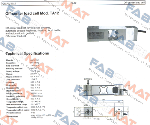 C-TA12-0100K-1 /Model TA12 Gicam