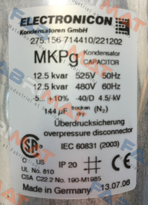 MKPg 275.156-714410221202  Electronicon