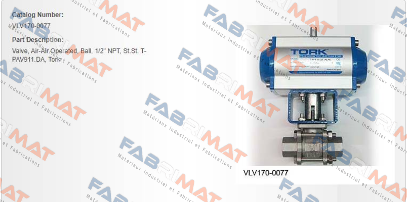 VLV170-0077 Tork