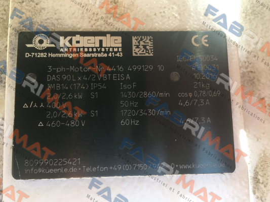 DAS 90 L x 4/2 V BT EIS A Artikel-Nr. 100031  Küenle
