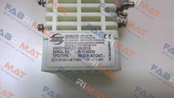 800.005 PP (PNTGRT) Type JP-800.5 PP ¼" Debem