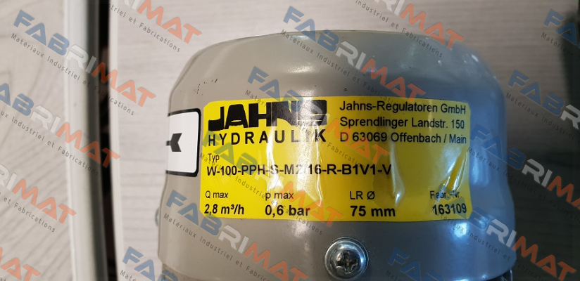 W-100-PPH-S-M2/16-R-B1V1-V old reference, new W-100-056-EM-PPH-BVVGG-002 (A-W100-PPH-002)  Jahns hydraulik