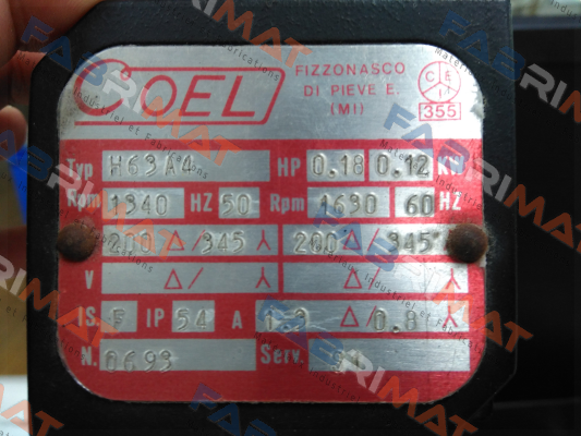 H63A4　HP0.18　0.12KW Coel