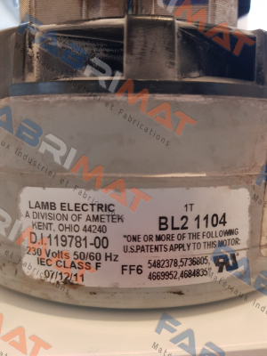 119781-00 OEM Lamb Electric