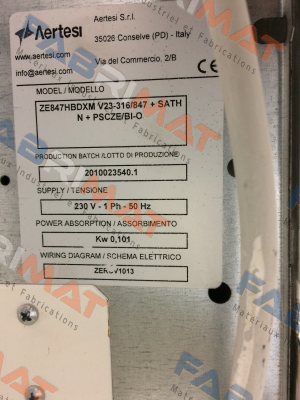 4-way valve with 230V drive for ZE847HBDXM Aertesi