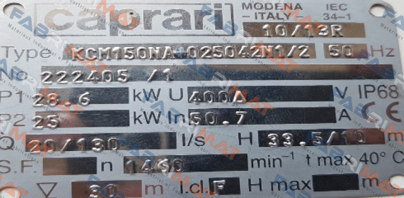 TFR02071( for KCM150NA+025042N1/2) CAPRARI