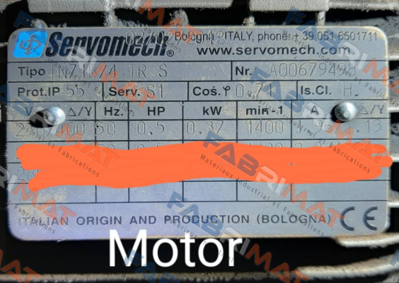Type: IN7 1B/4 TR S A00679498 (OEM) Servomech