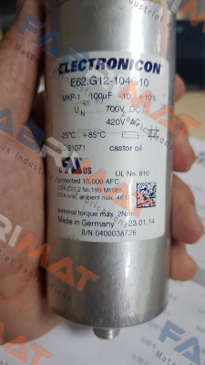 E62.G12-104G10 / 100 µF Electronicon