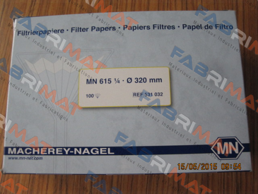 531032 ( Filter Papers Folded MN 615 1/4), (1 pack = 100 pcs) Macherey Nagel