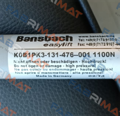 K0B1PK3-131-476--001/1100N Bansbach