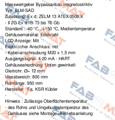 FFG-BP.20H3OD-DTK48-800 (10158834) Ksr Kuebler