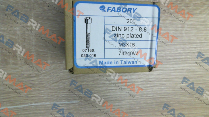 07160.030.016 (pack x200) Fabory