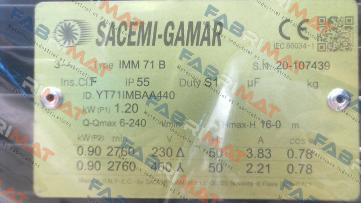 IMM 71B (YT71IMBAA440-1) Sacemi