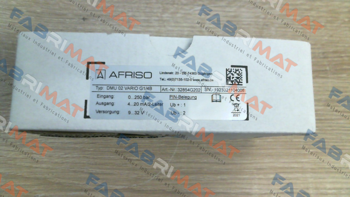 DMU 02 Vario 0/250bar G1/4B G2O2 (32854G2O2) Afriso