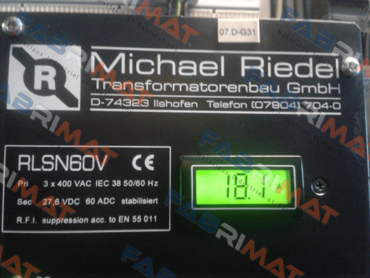 0233/00000001 Michael Riedel Transformatorenbau