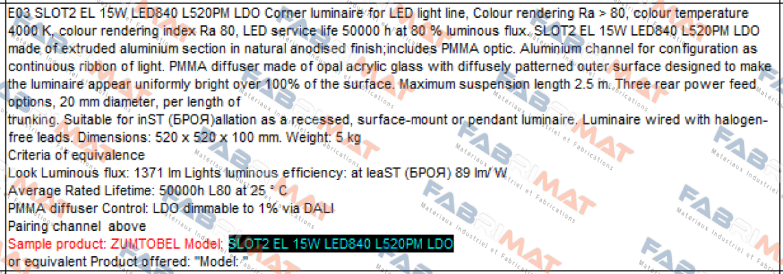 SLOTLIGHT INFINITY luminaire + corner 3  Zumtobel