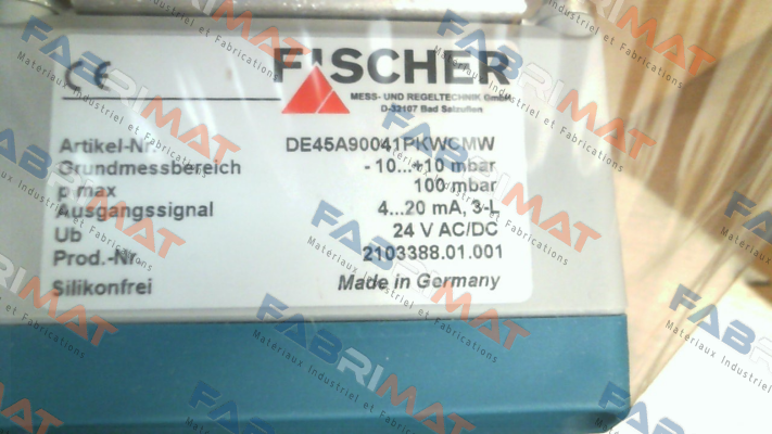 Art. Nr.: DE45A90041PKWCMW Fischer Mess Regeltechnik