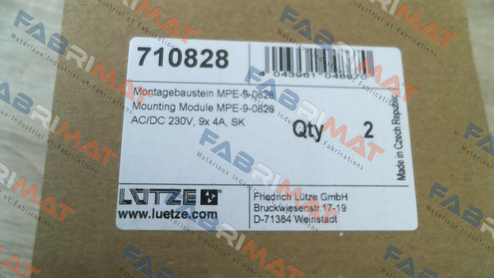 710828 / MPE-9 250V KL Luetze