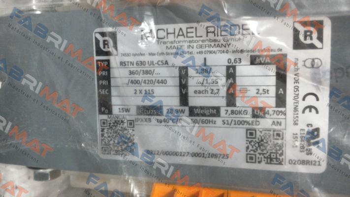 RSTN630 Sonder Michael Riedel Transformatorenbau