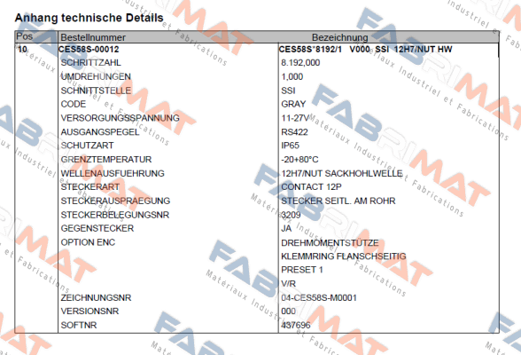 CES58S-00012 TR Electronic