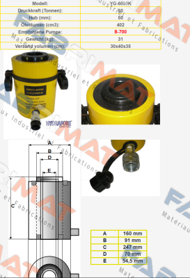 YG-6050K Hydrafore Power Tools