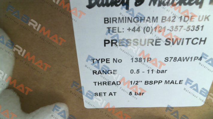 Type 1381P Bailey & Mackey