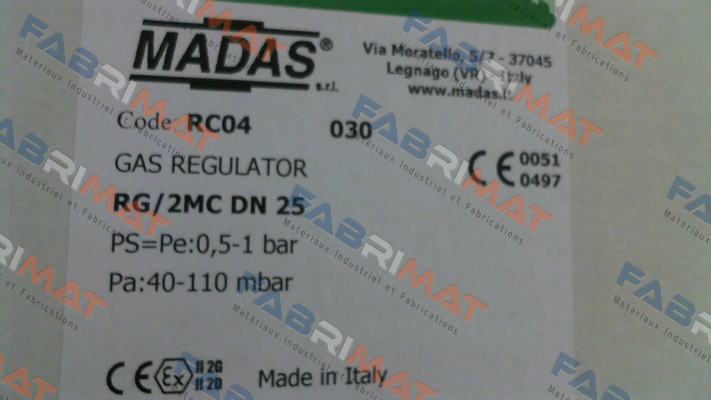 FRG/2MC / DN25 Madas